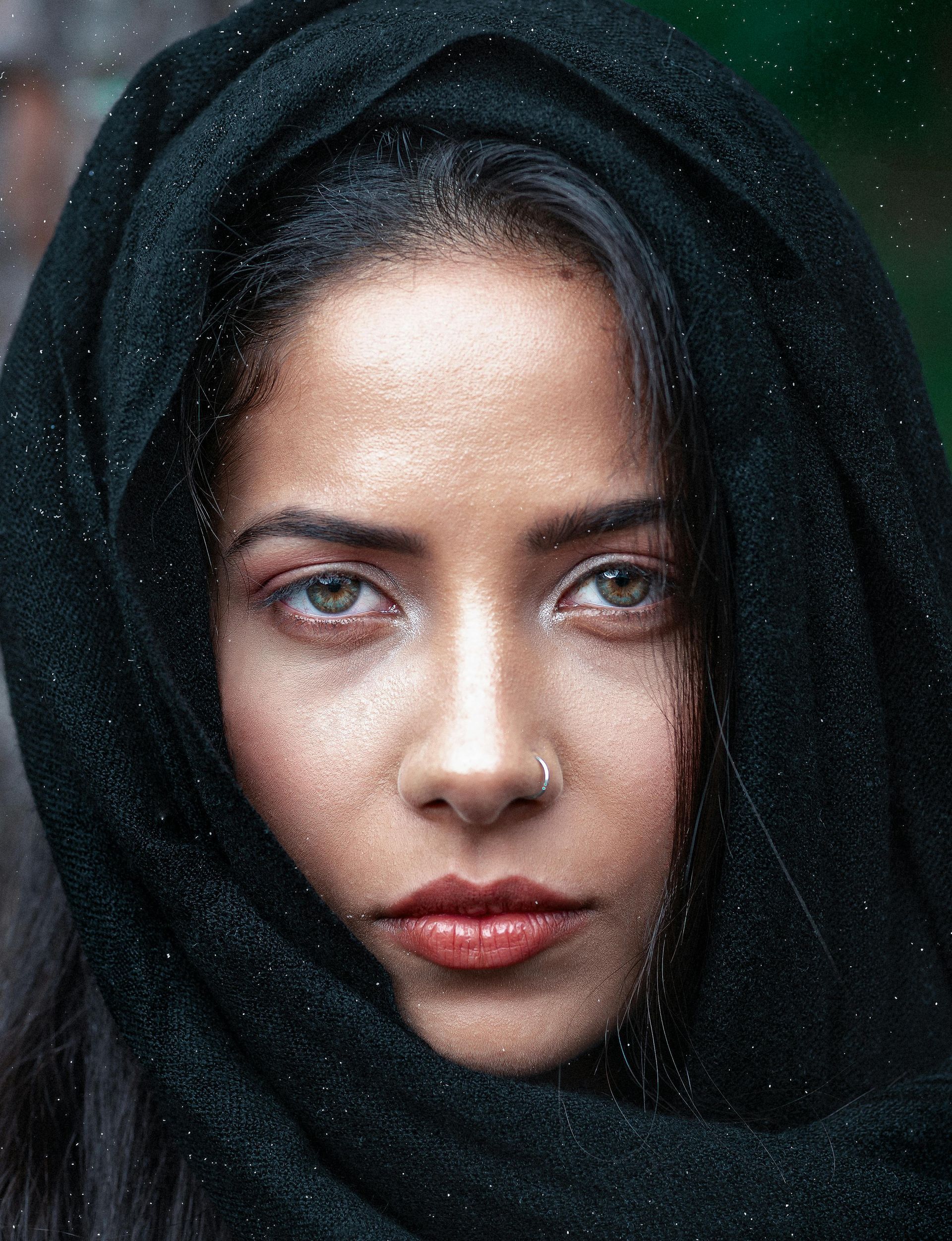 arab woman with scarf colored