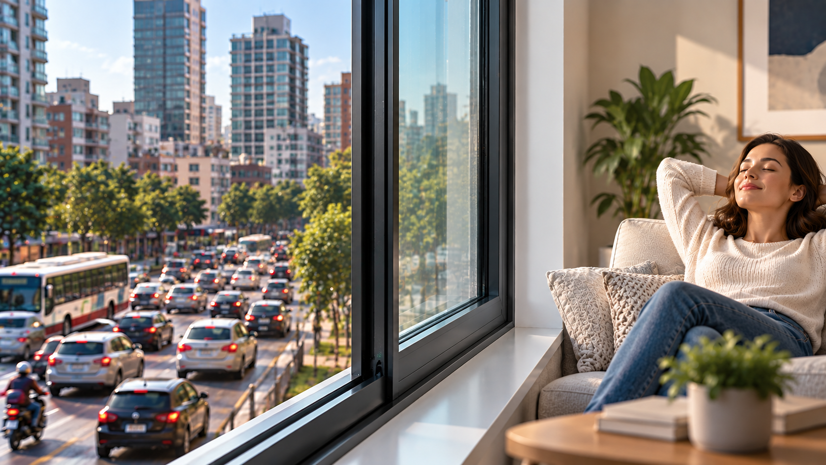 Ventanas antiruido para reducir el ruido exterior en viviendas y apartamentos