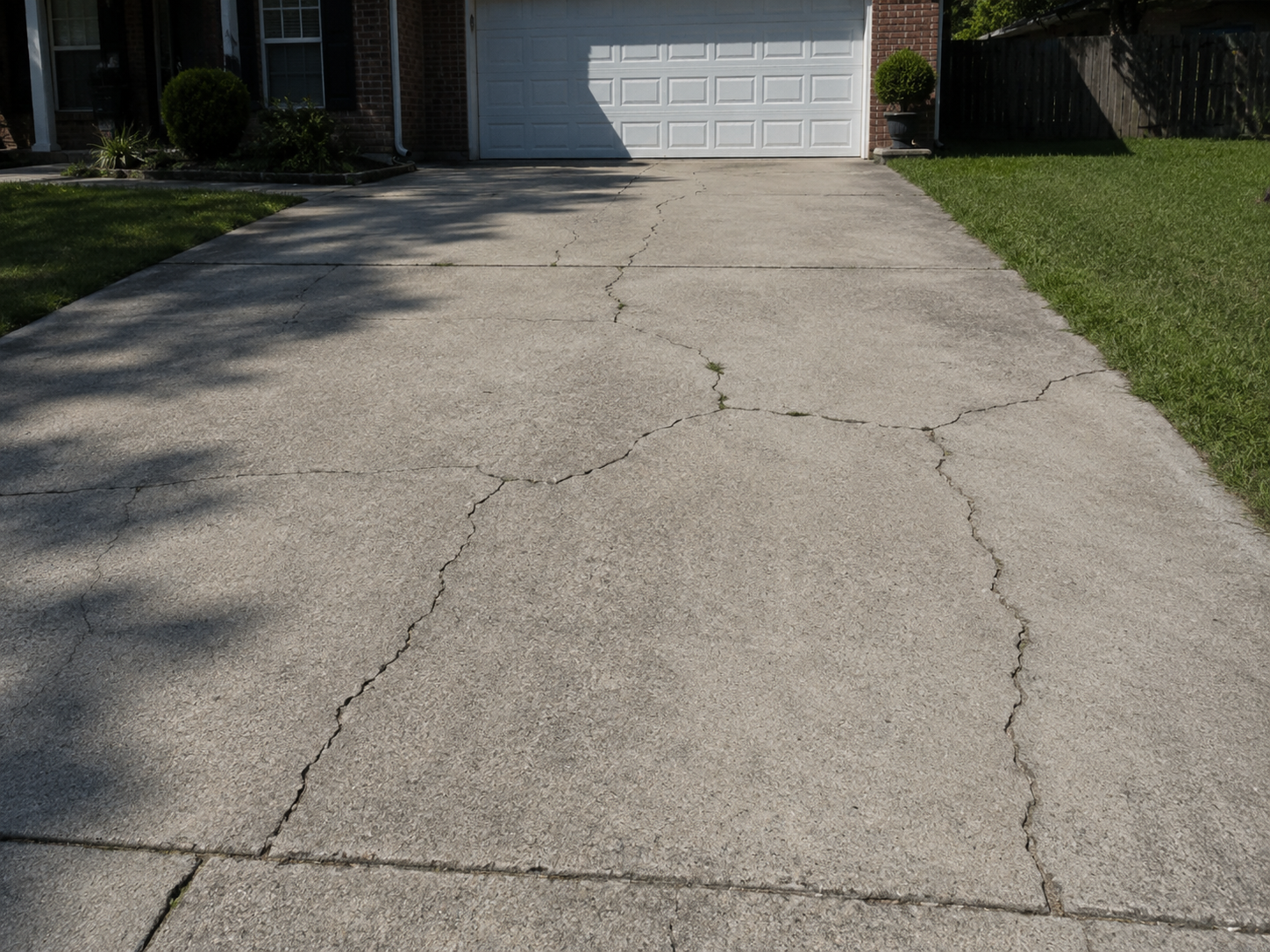 An image of  cracked Concrete Driveways & New Britain CT