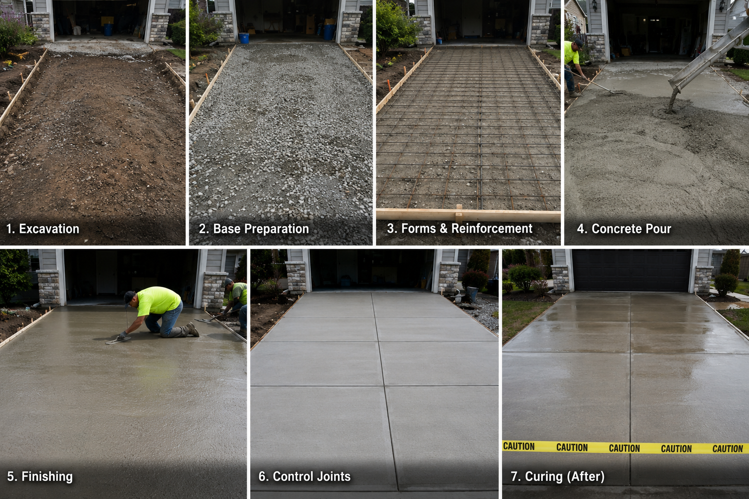 Installation Steps for a Concrete Driveway in New Britain,CT