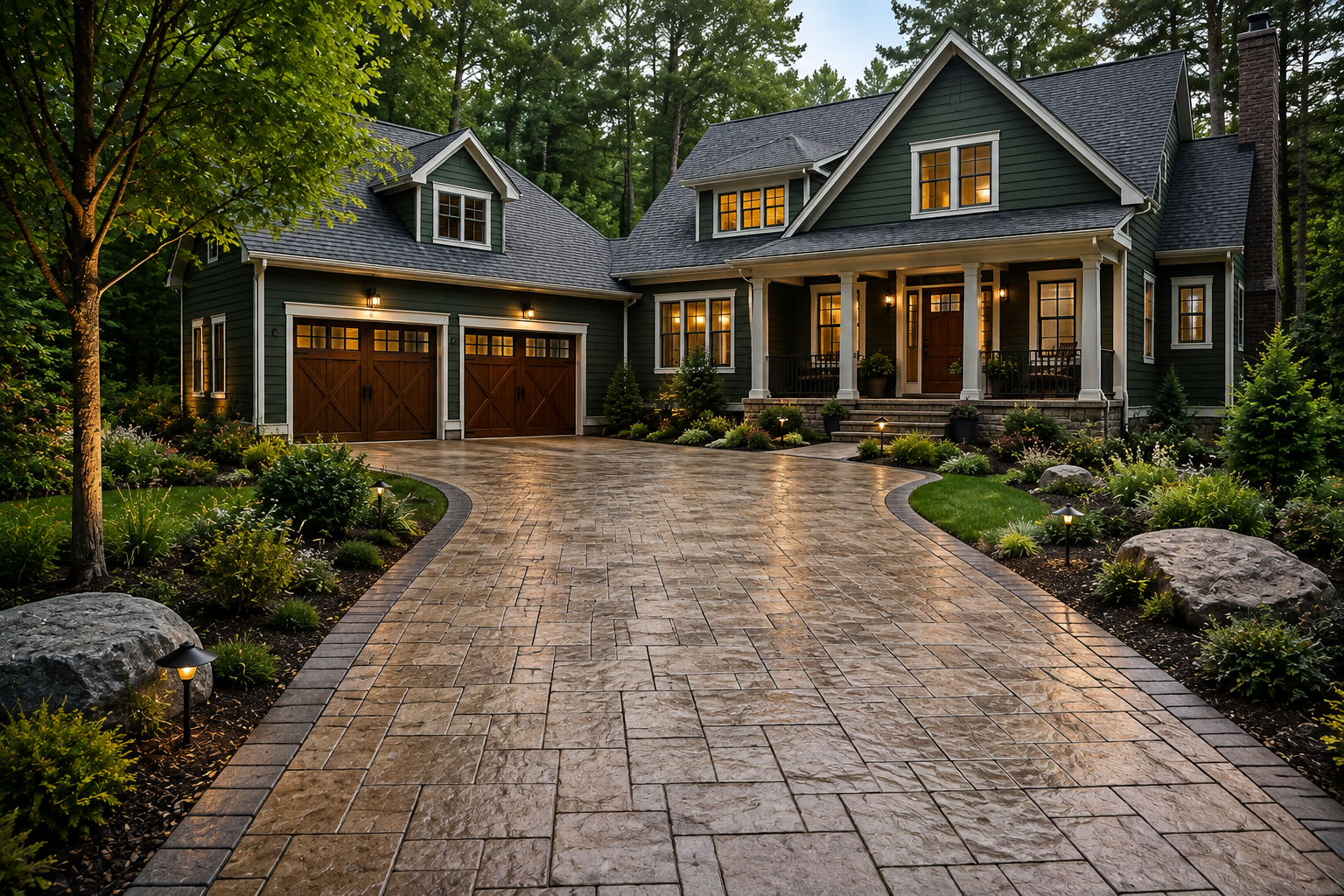 An image ofstamped concrete driveway in New Britain, CT