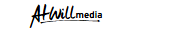 Black-and-white “Atwill media” logo with stylized handwritten text.