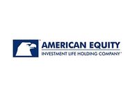 Company logo for American Equity Investment Life Holding Company featuring a white eagle head inside a blue square.