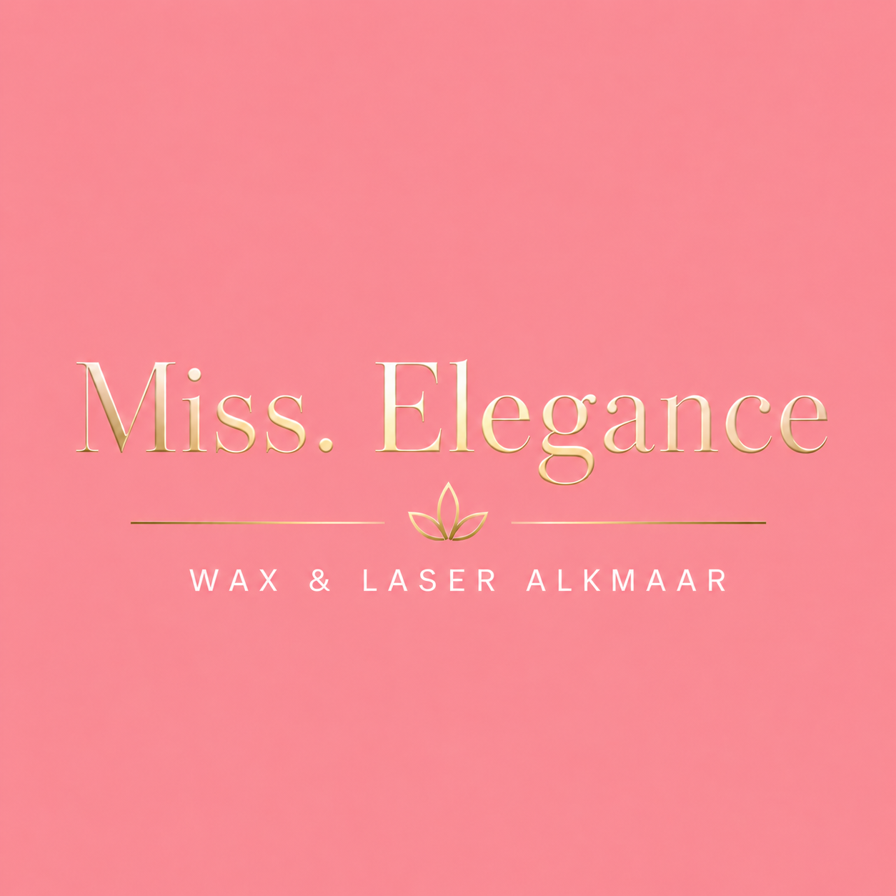 Roze logo voor Miss. Elegance met