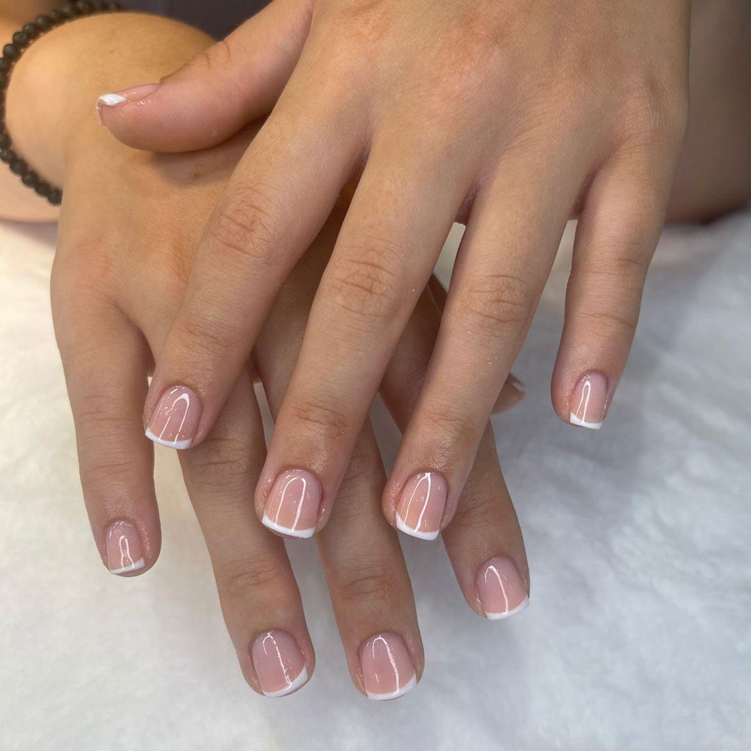 french manicure at swaffields beauty salon in upton