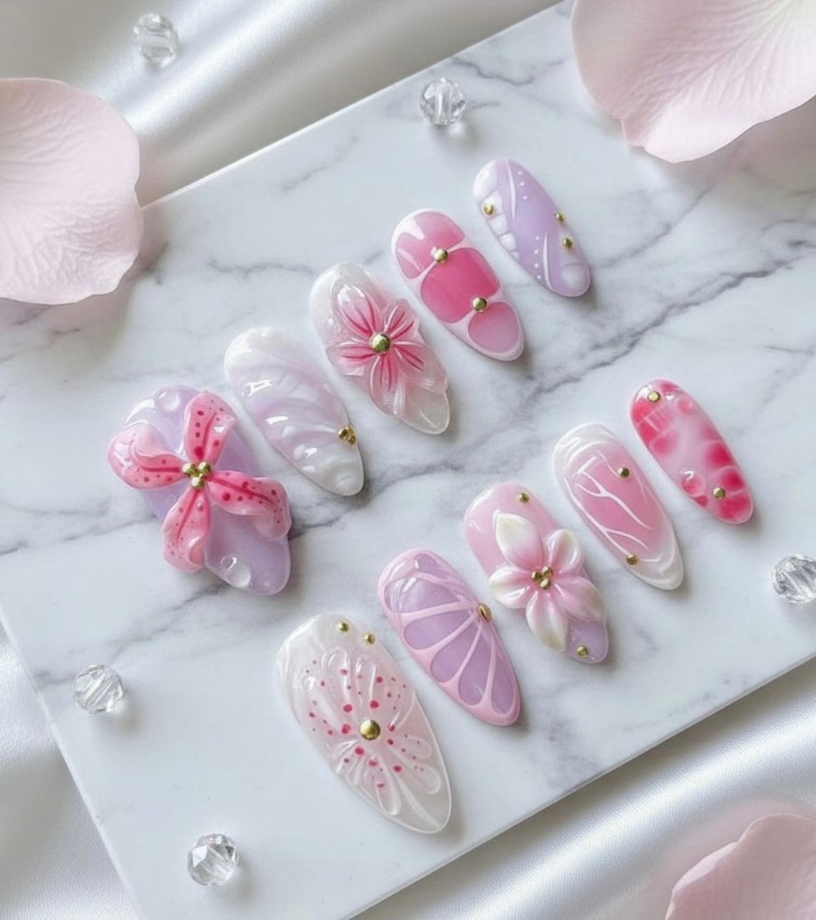 Pink Petal - Acrylic Nails