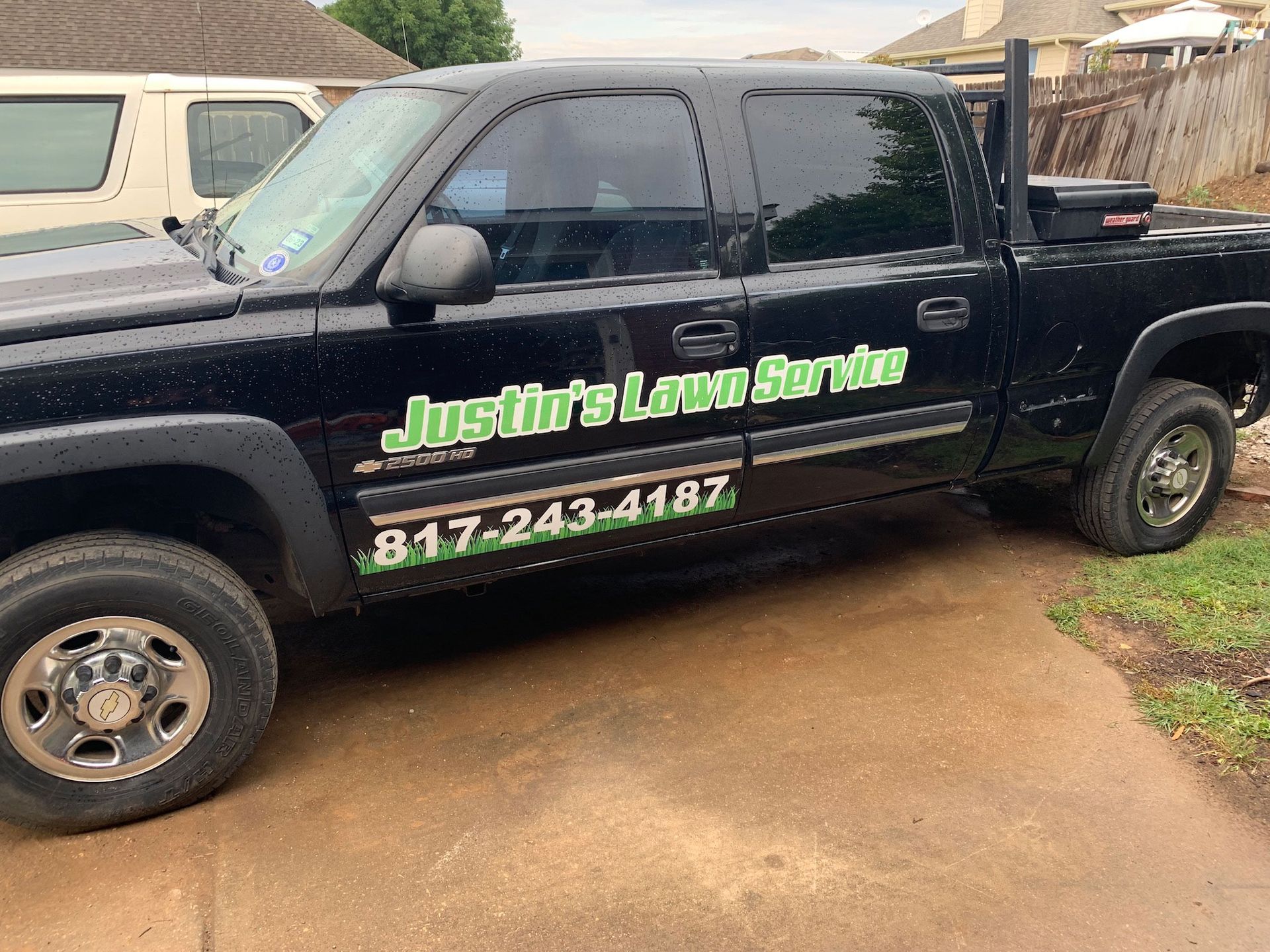 Black pickup truck with 