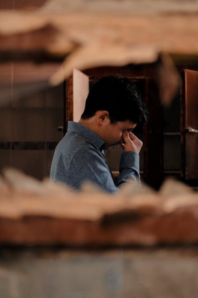 a grieving person struggling to make decisions after a loss