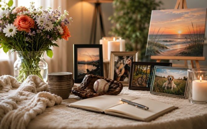 Personalized memorial details reflecting meaningful interests with cremation services Pennsburg, PA.