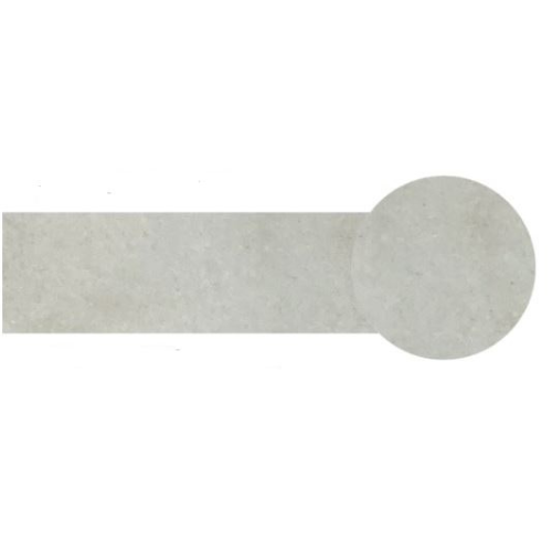 Light gray rectangular shape with a light gray circle overlapping the right end.