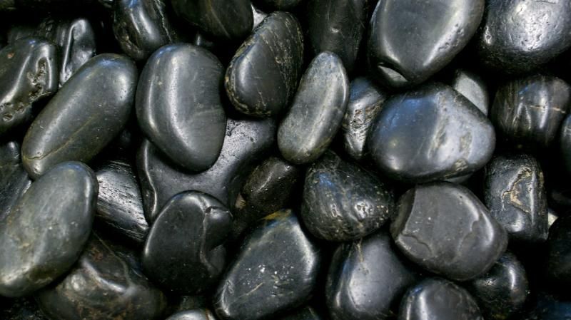 Polished Black Pebbles