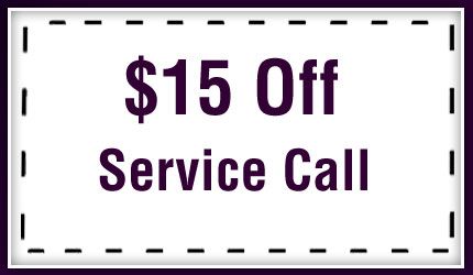 A coupon for a $15 off service call.