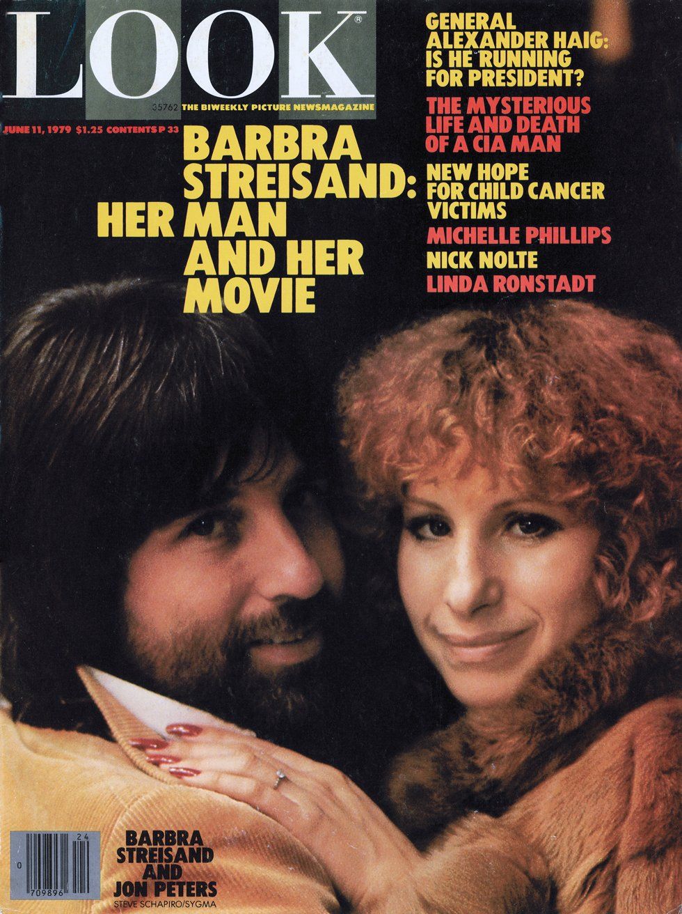 Look magazine cover featuring Barbra Streisand and her man, with cover lines on yellow and white text.