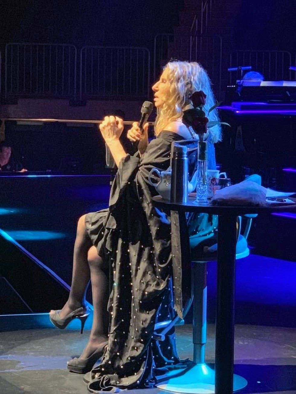 Barbra rehearsed in this beautiful Azeeza gown.