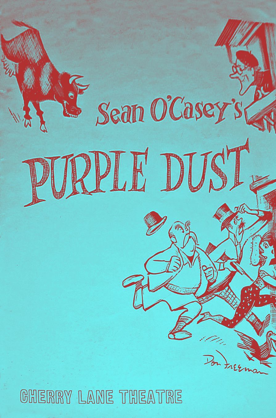 The program for Cherry Lane Theatre's performance of PURPLE DUST