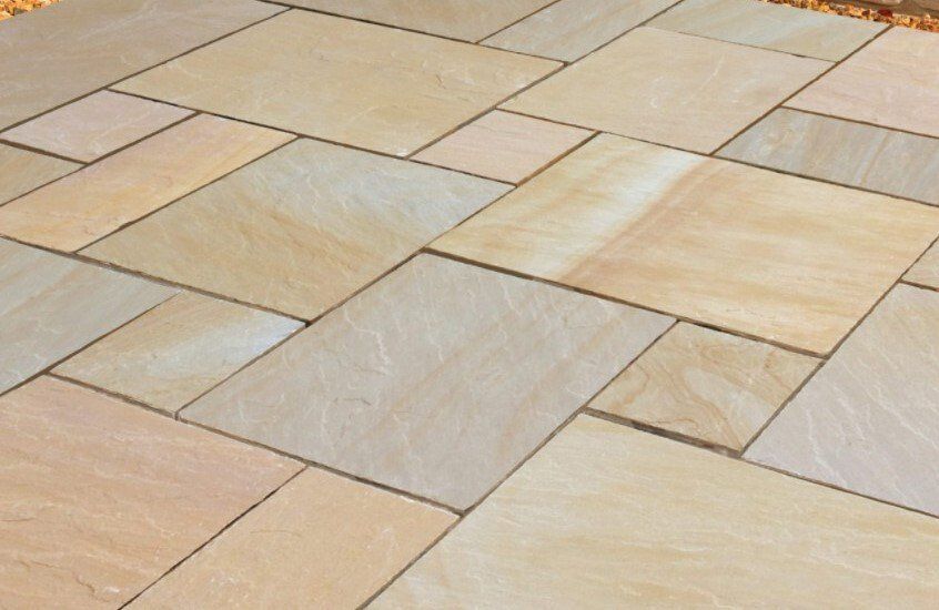 Buff Sandstone paving