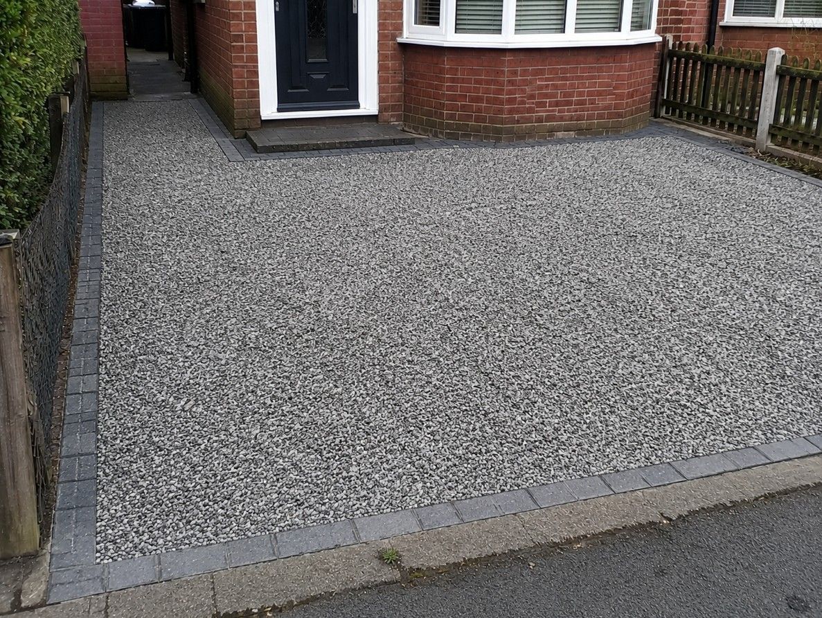 Same driveway in Leeds after gravel resurfacing installation