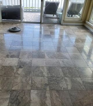 marble floor before polishing