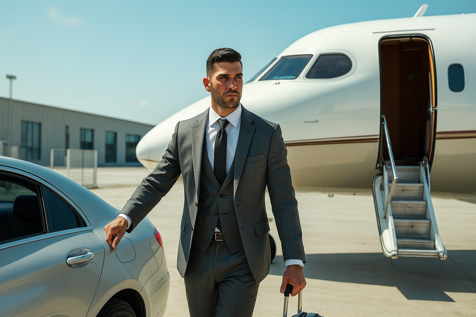 Luxury airport transfer service for private jet passengers at MCO