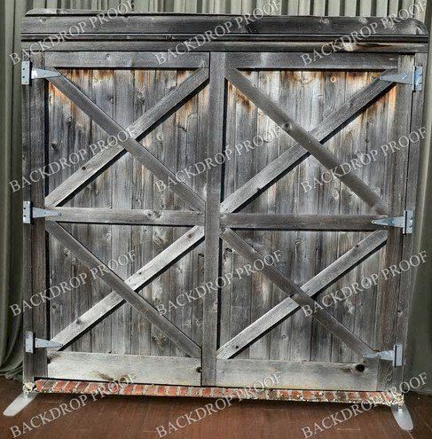 photo booth rental Massachusetts barn doors backdrop