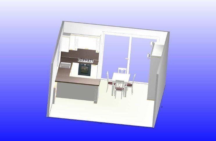 progetto cucina con penisola effettuato da negozio di arredamenti a Bologna