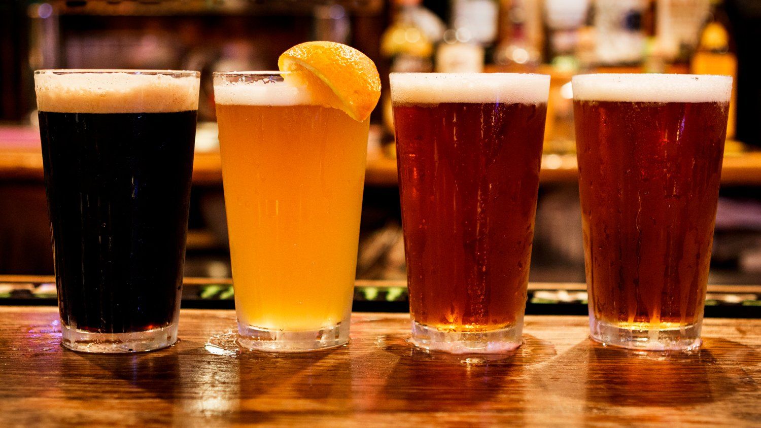 Pitchers of beer
