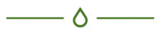 Green line with a centered droplet icon on a white background