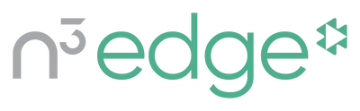 n3 edge N³edge logo in gray and mint green with a geometric icon