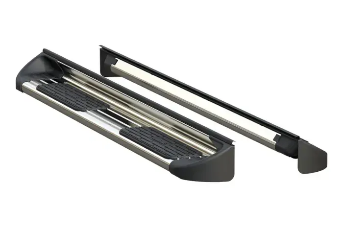 A pair of side steps on a white background.