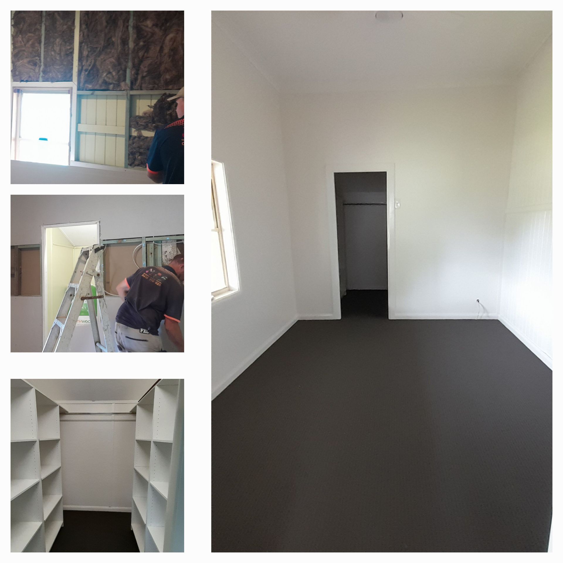 A Collage Of Pictures Of A Room Being Remodeled — McCarthys Property Services in Glenugie, NSW