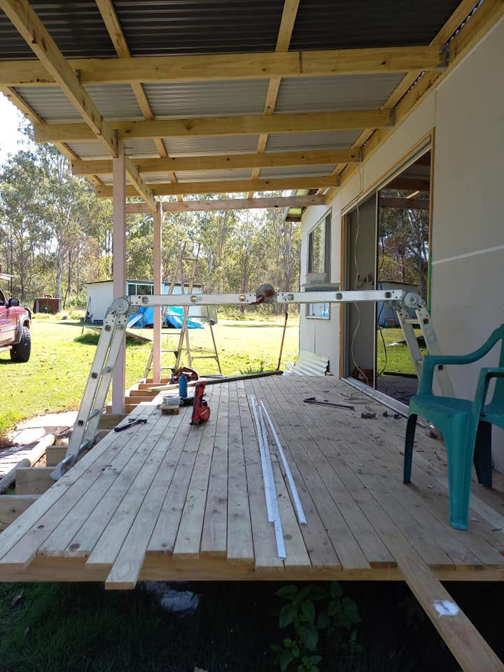 Construction For A Wooden Deck — McCarthys Property Services in Yamba, NSW