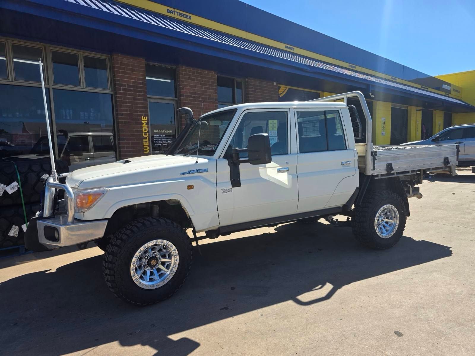 A Tire And Rim On A Truck — Goodyear Autocare Bowen in Bowen, QLD