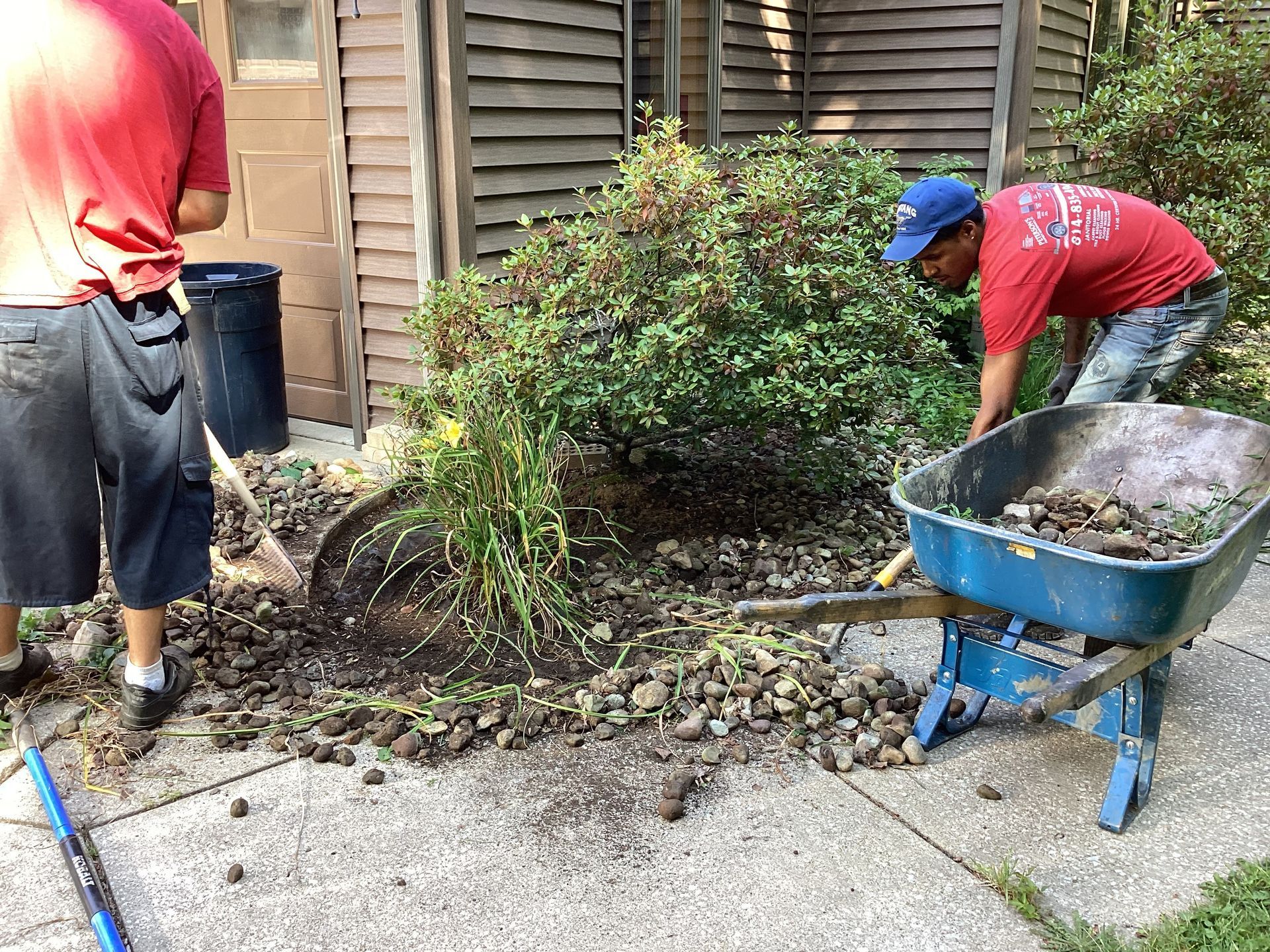 Man Working House Landscaping — Erie, PA — Peterson’s Property Maintenance