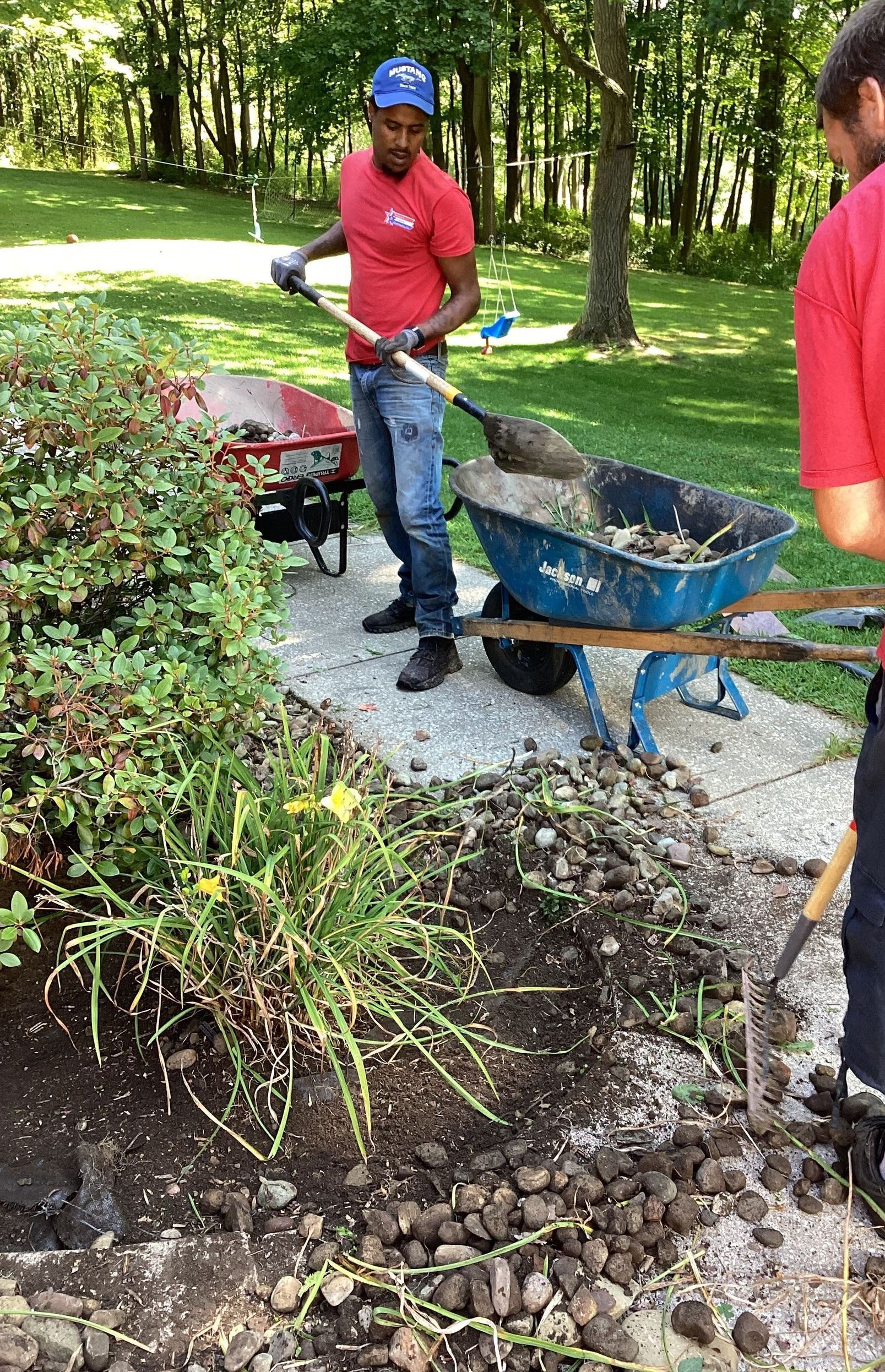 Man Working House Landscaping — Erie, PA — Peterson’s Property Maintenance