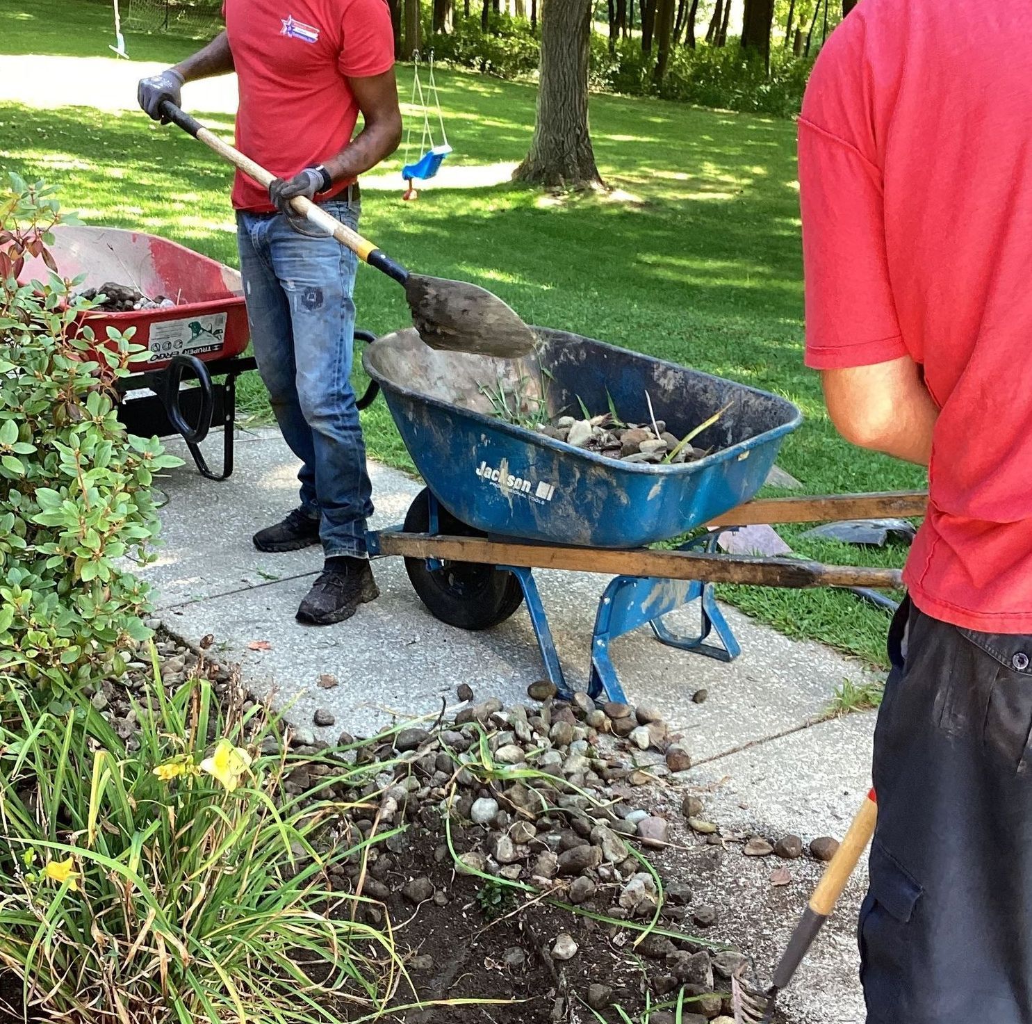 Man Working House Landscaping — Erie, PA — Peterson’s Property Maintenance