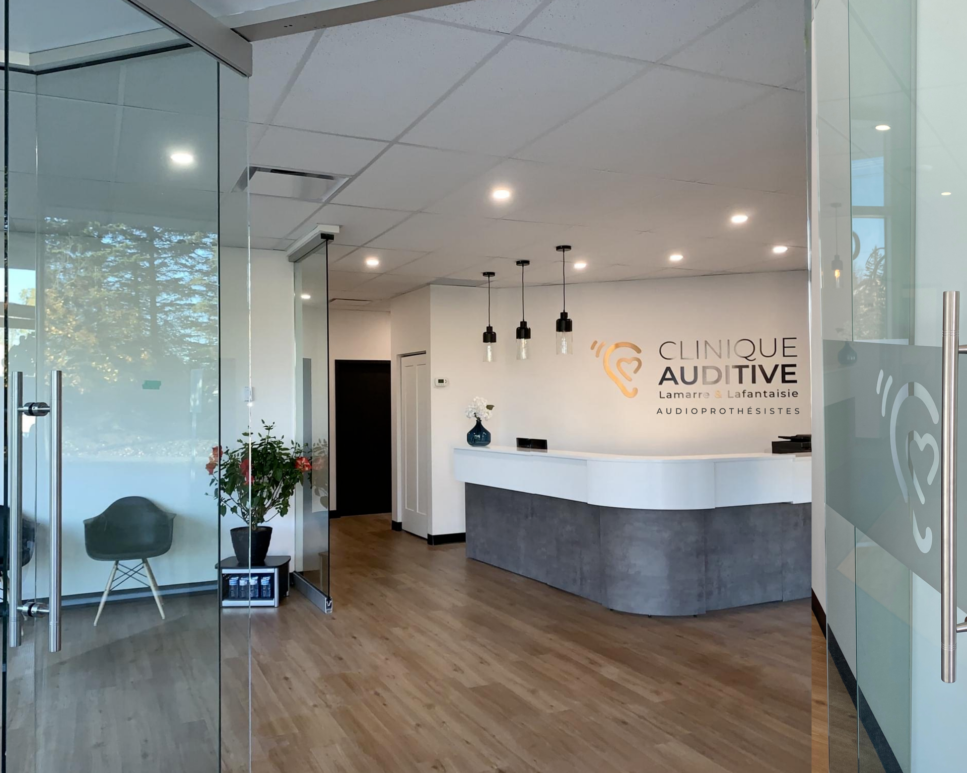 Réception de la Clinique auditive Lamarre et Lafantaisie à Boisbriand.