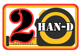 “20 HAN-D” logo with a red-and-black 2, yellow-and-black 0, and bold white text on a black bar.