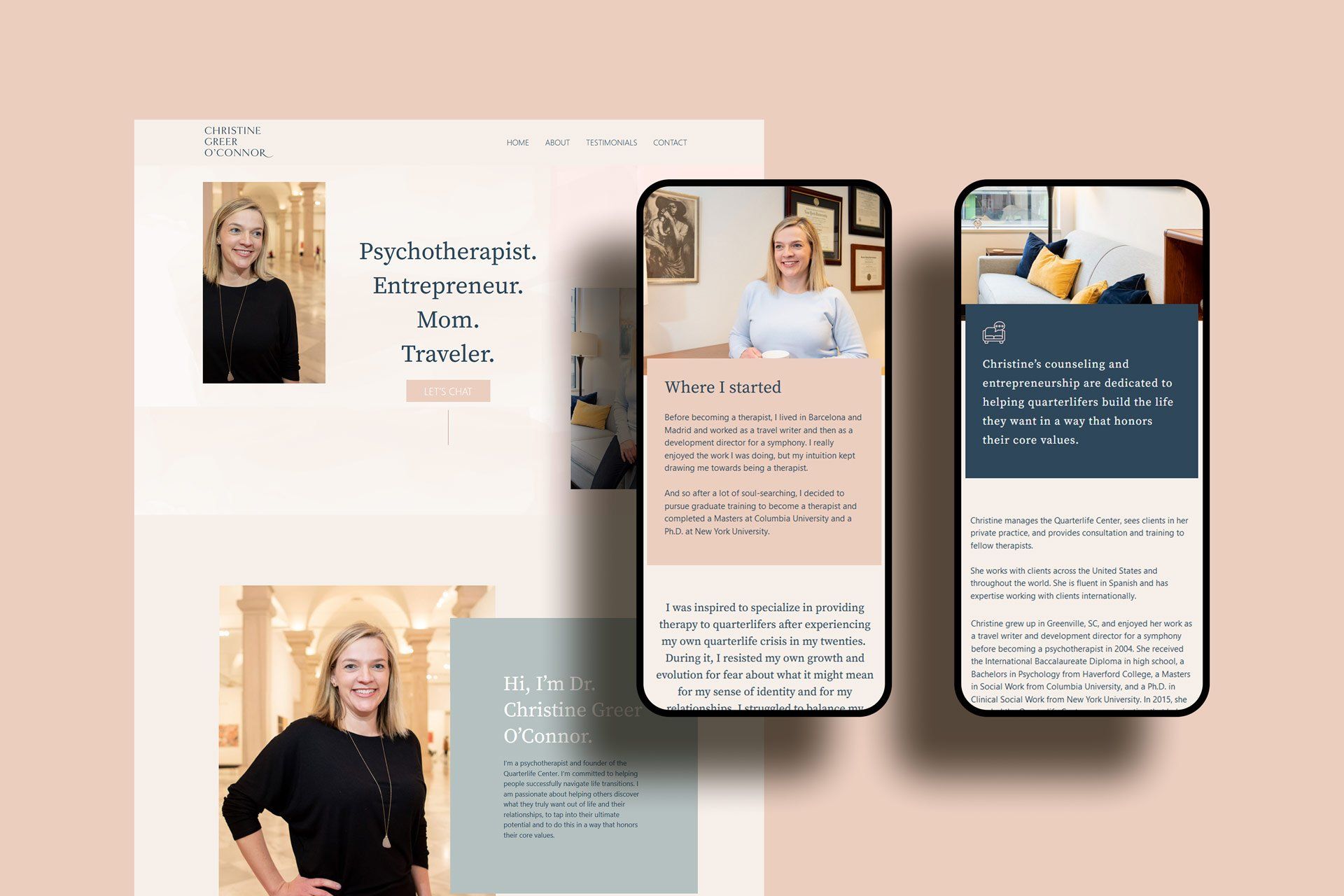 Christine Greer O'Connor Website Design