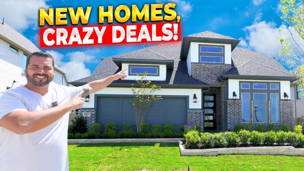 Man pointing at a new home with