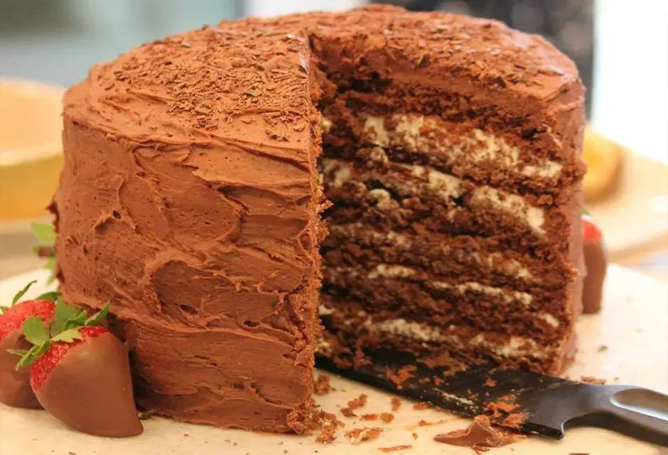 A chocolate cake
