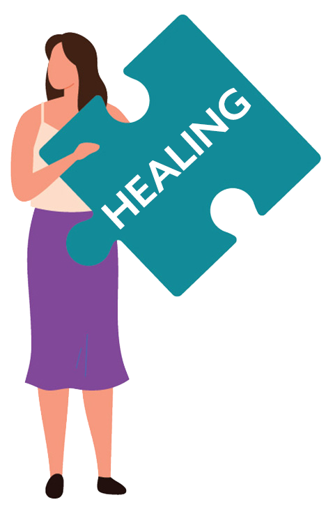 Person holding puzzle piece