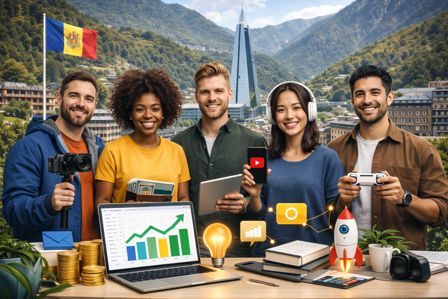 Youtubers instalados en Andorra Creadores de contenido en Andorra