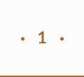Brown bullet points with the number 1 centered on a white background