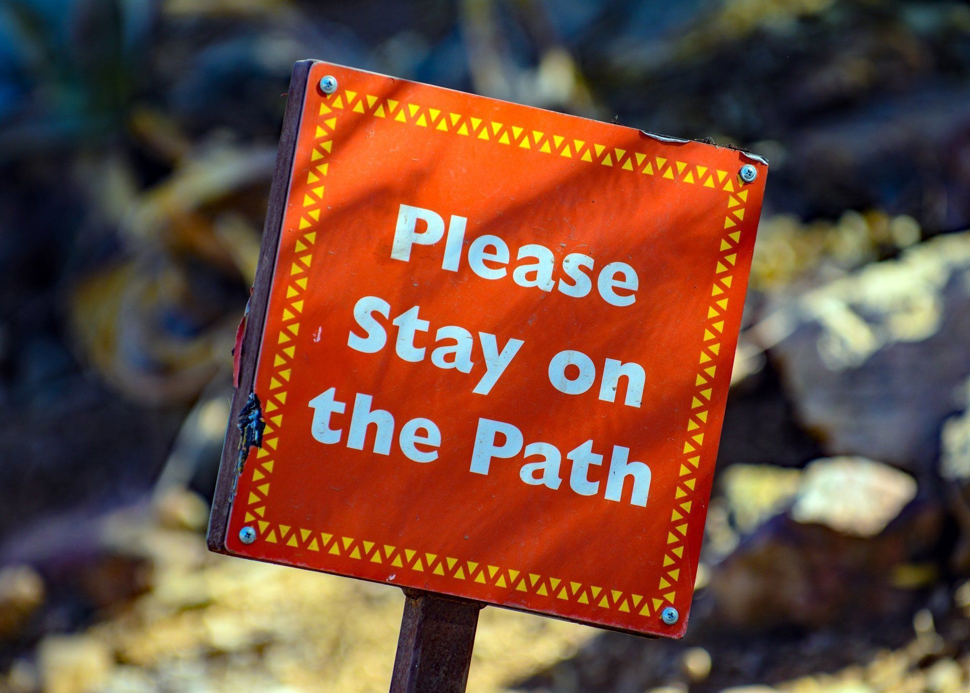 Red sign:
