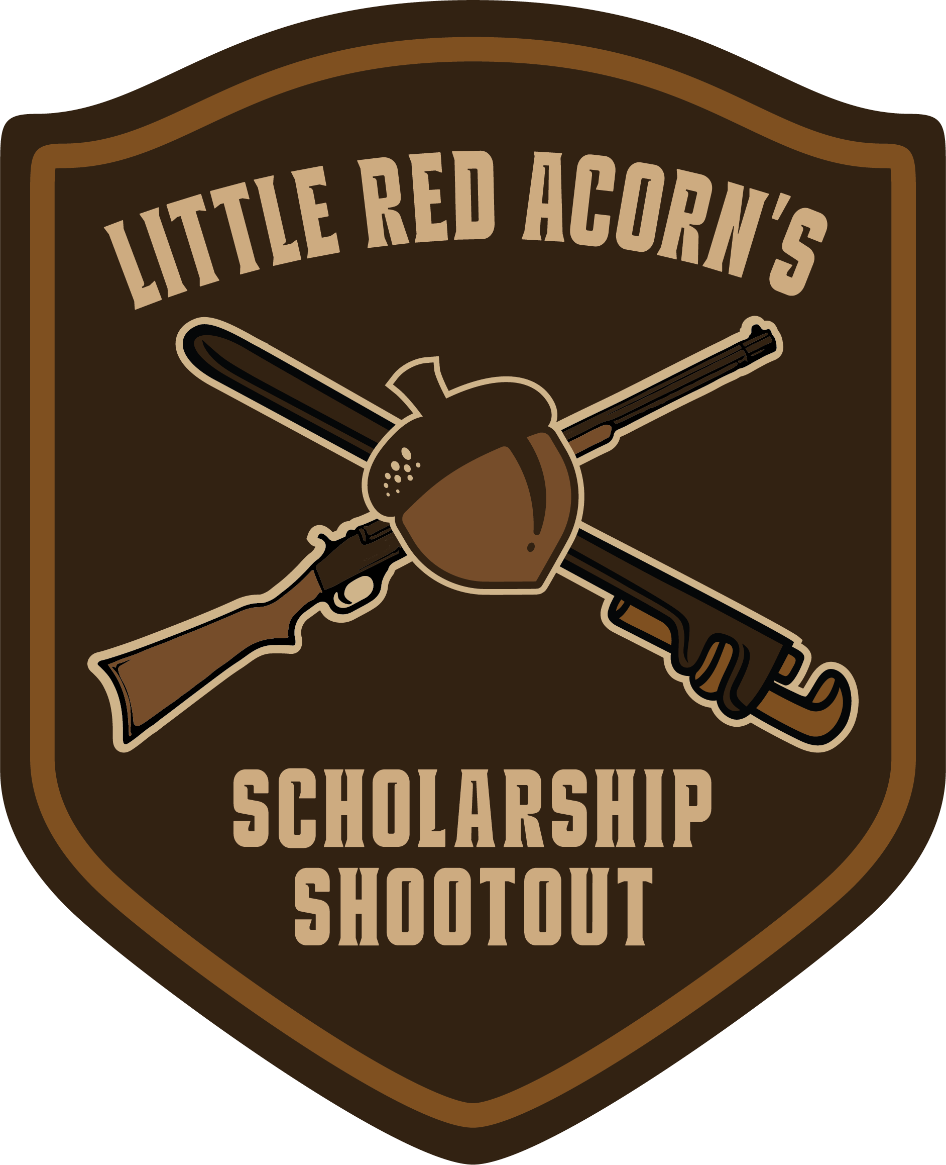 Little Red Acorn Topgolf Networking Event golf logo with acorn looking like a golf ball, grass in the background