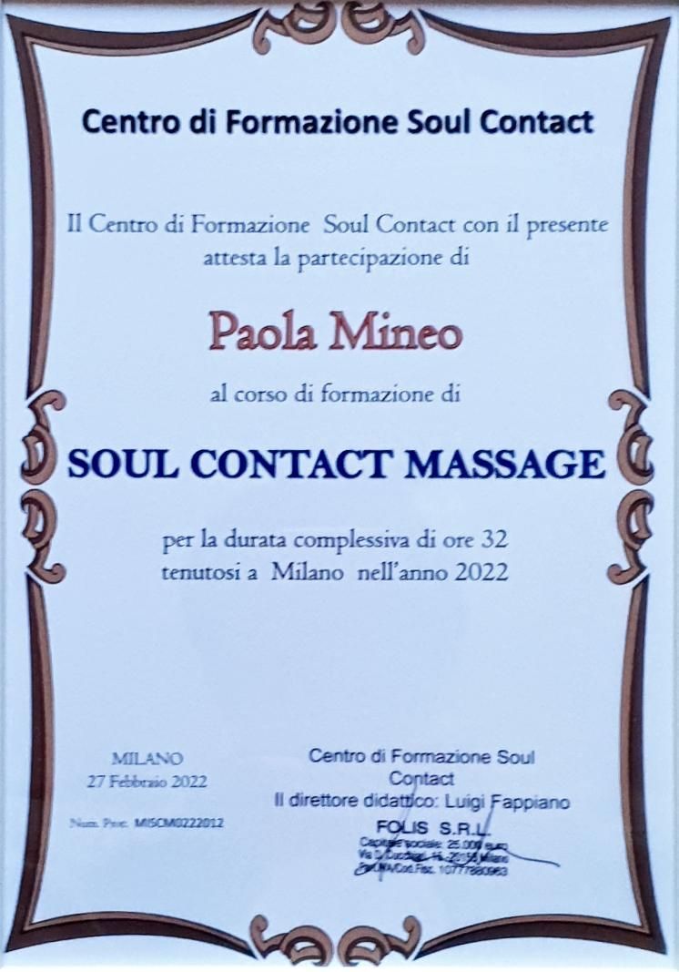 ALMA CURA di Paola Mineo - Attestato