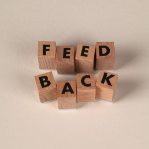 Wooden blocks arranged to spell out the word