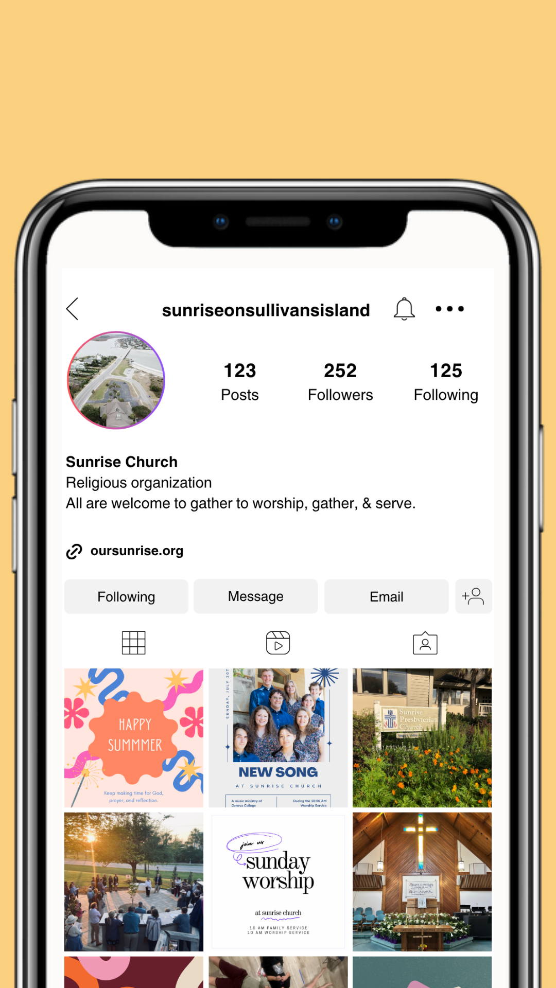 Sunrise social media