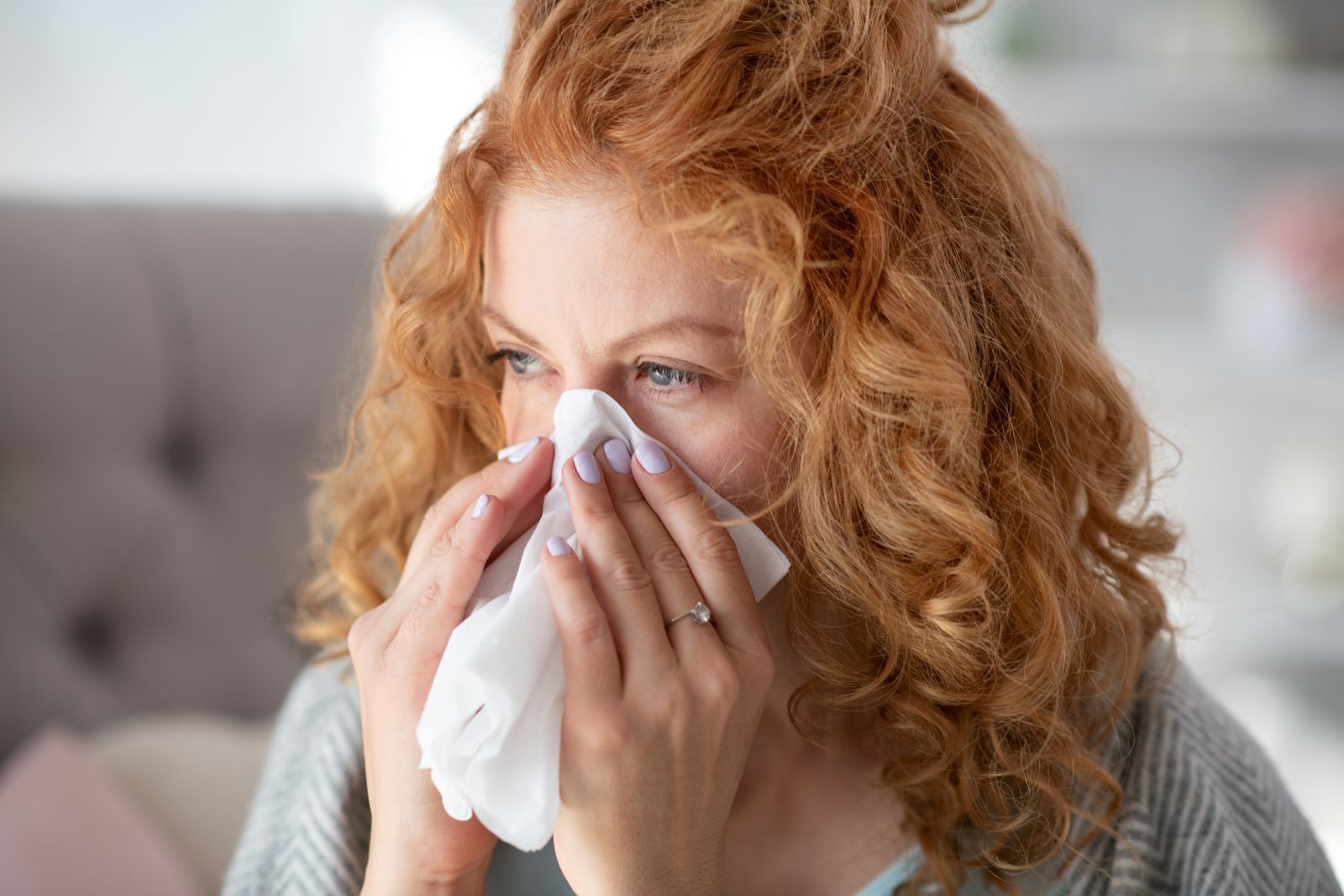 woman suffering from sinus infection