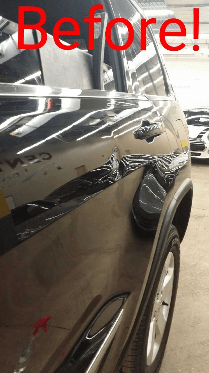 A picture of a car with the word before on it